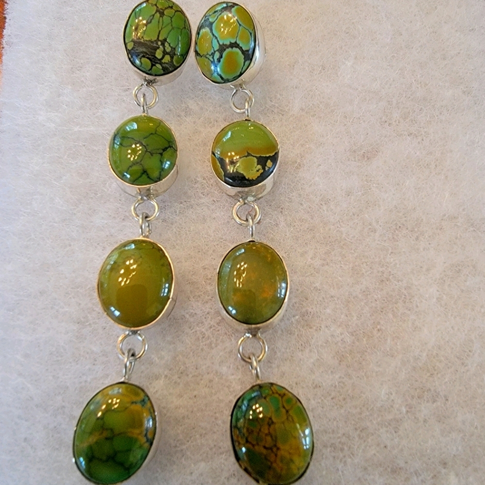 Sonoran Golden Turquoise Stud Earrings